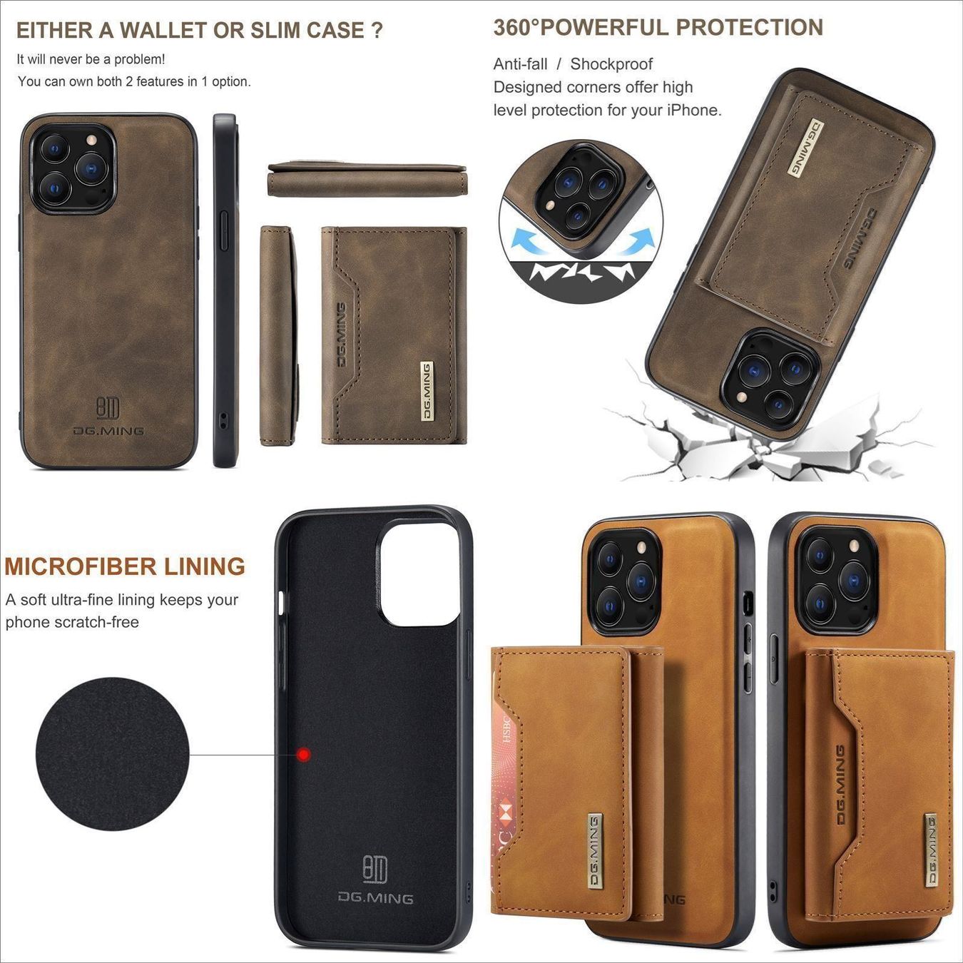 Cover & Protezioni schermo: Iphone 14 Pro Max Lederhülle Geldbörse Cover – Nuovo e nell'imballaggio originale da Chiasso venduto da online.shop 7