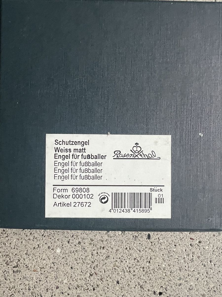 Rosenthal Figuren: Rosenthal Schutzengel Fussball – Neu und originalverpackt aus Richterswil von Solemare47Nicole 5