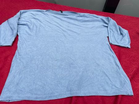 Damen Pullover hellblau XL (Ärmel 3/4 lang)