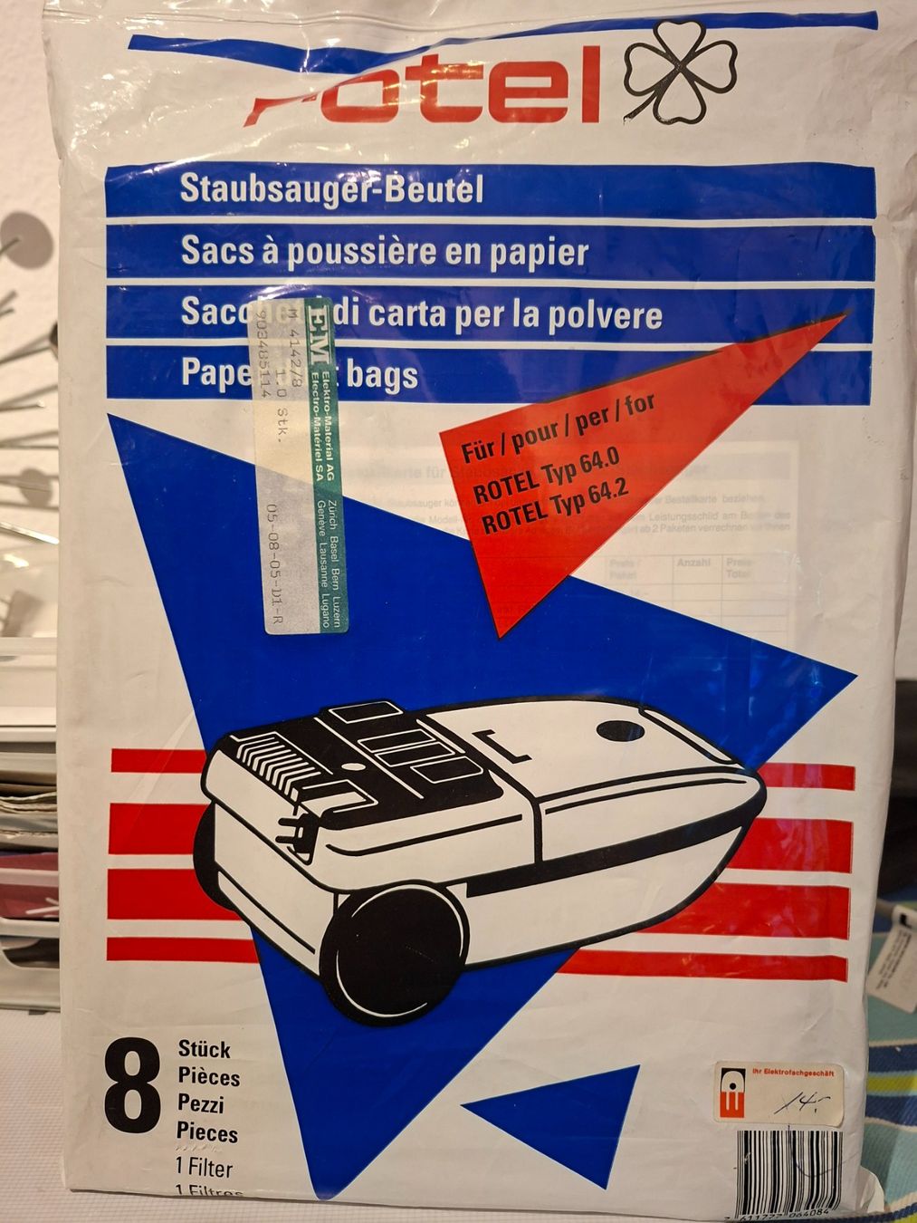 Aspirapolveri & Accessori: Vier Verschiedene Marke von Staubsaugersäcke – Nuovo e nell'imballaggio originale da Felben-Wellhausen venduto da Ruediz 2