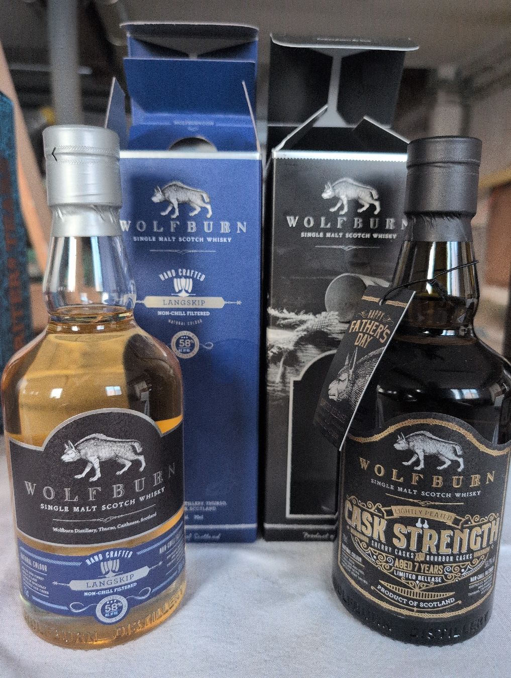 Wolfburn Spirituosen: Wolfburn Langskip + Cask Strength Single Malt Scotch Whisky – Neu und originalverpackt aus Waltenschwil von Andy.Z01 1