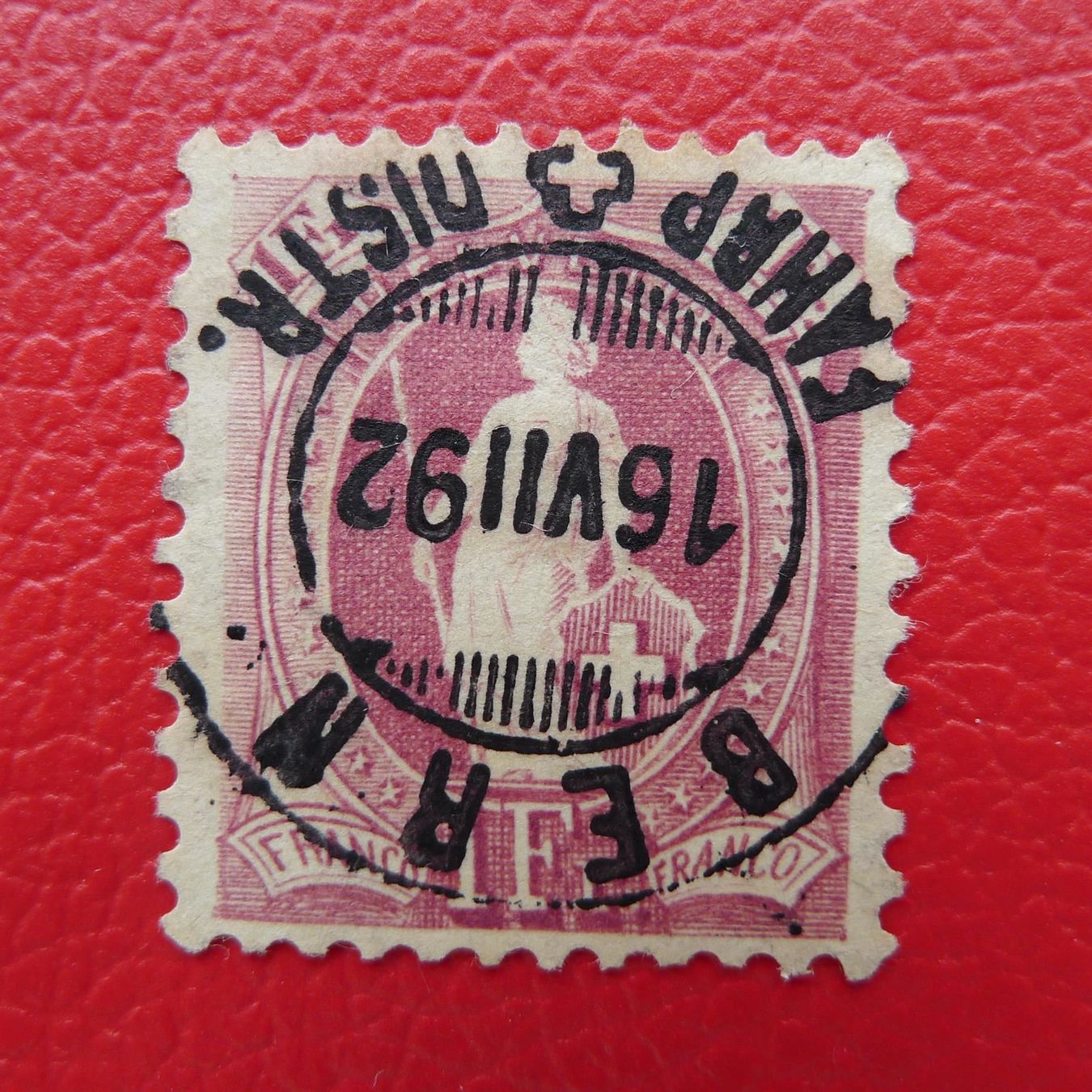 Tutti i francobolli: 1892, Stehende Helv: 70C mit idealem Datum-Stempel BERN ! – Usato da Sursee venduto da Luzernerraute