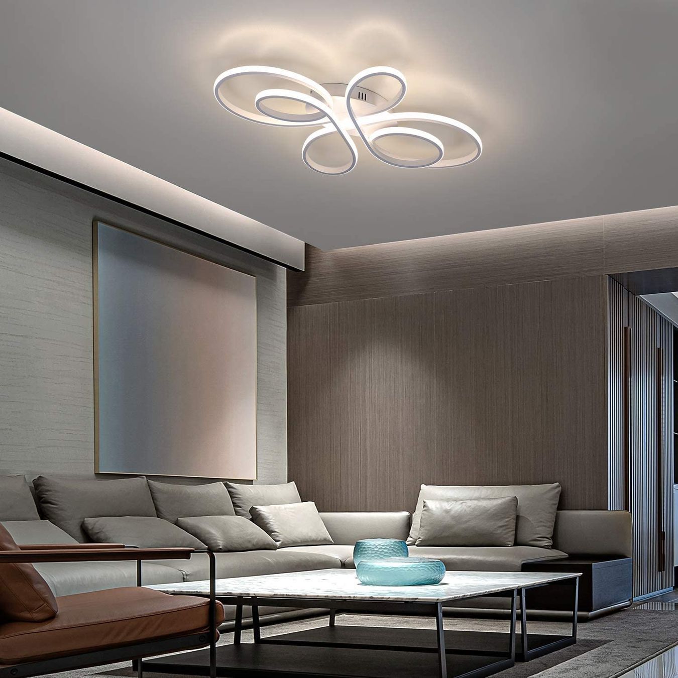 Lampadari & plafoniere: LED Deckenleuchte Deckenlampe Schmetterling 65W dimmbar – Nuovo e nell'imballaggio originale da Basel venduto da EchoPeak 6