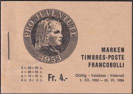 1953, Pro Juventute, Markenheft Nr.2 postfrisch **, K:140.-