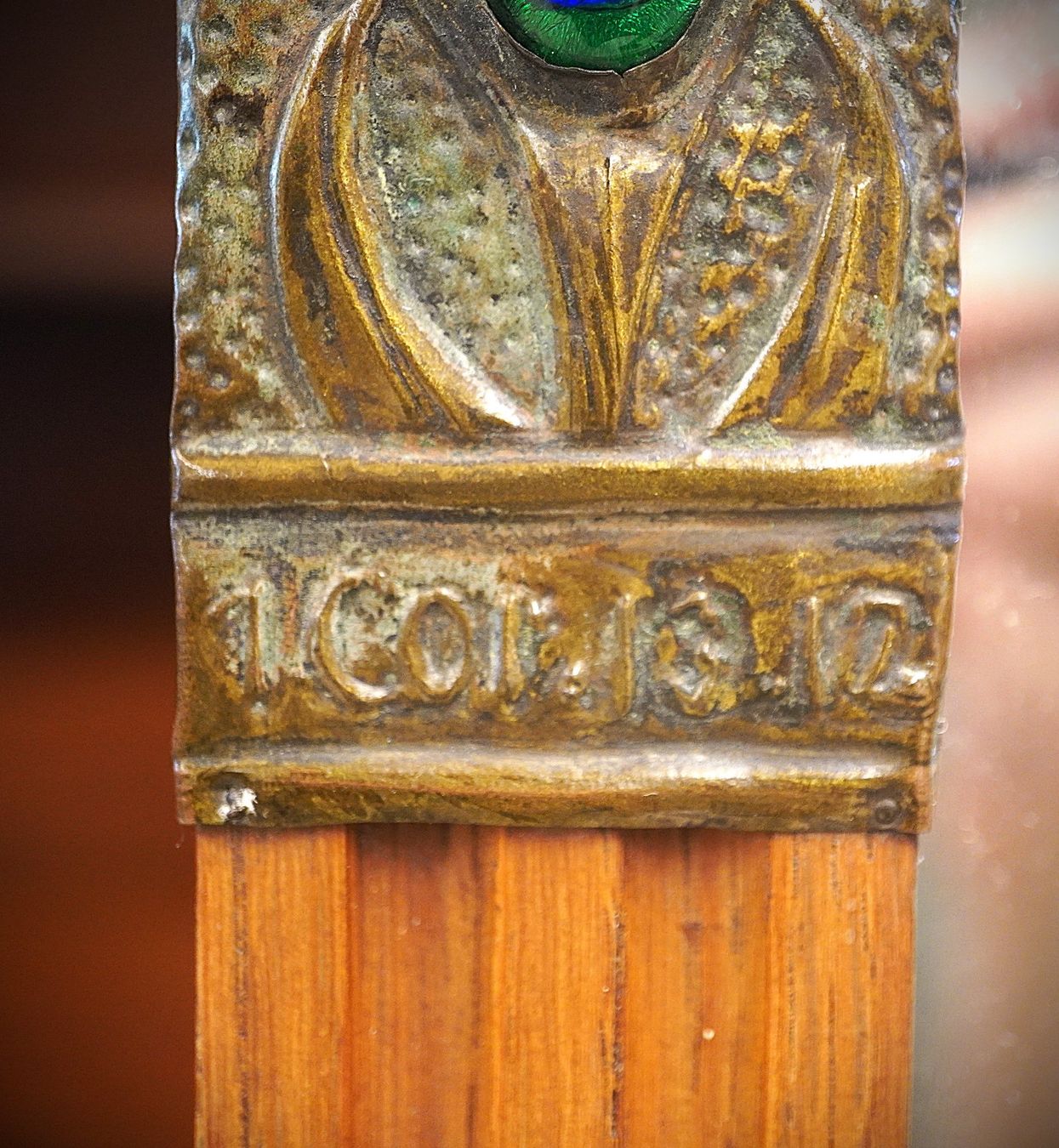 Spiegel: Spiegel Jugendstil Eichenholz Messing Ornamente -Top! S404 – Gebraucht aus Basel von B.W.B. 5