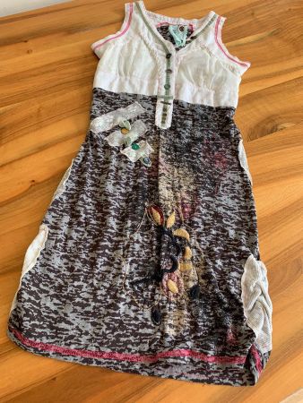 DESIGUAL tolles raffiniertes Kleid ärmellos Gr. S