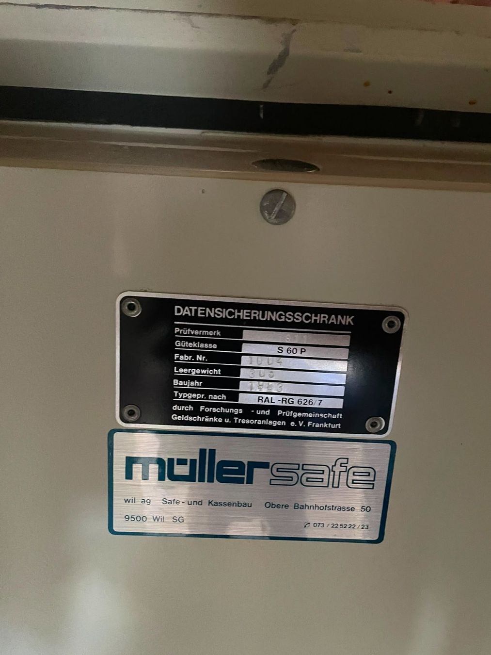 Müller Safe Casseforti: Tresor – Usato da Oberegg venduto da A-Z.Handel.Loehrer 3