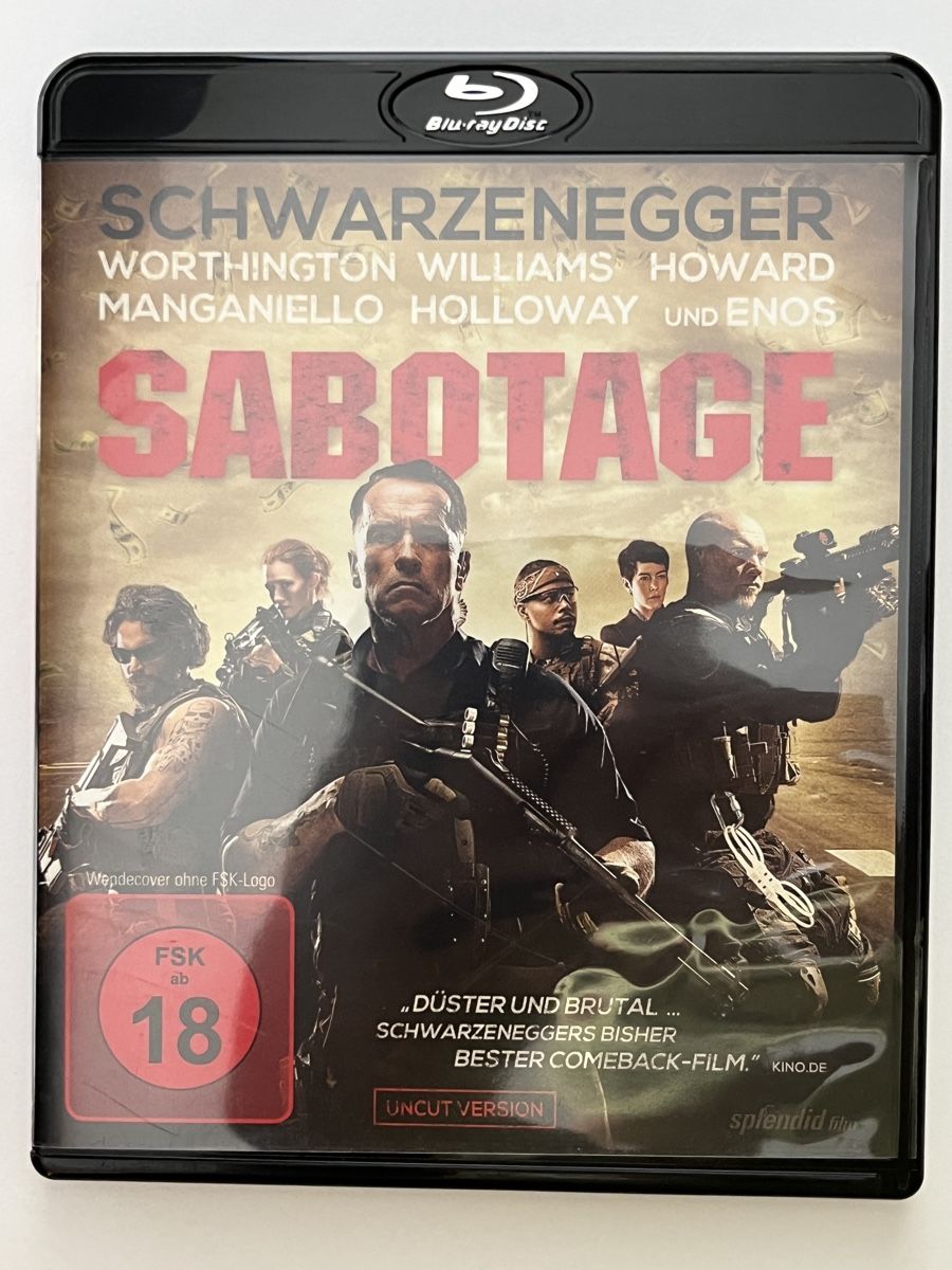 Tous les DVDs: Sabotage Blu-ray  Arnold Schwarzenegger – D'occasion à Au ZH par Paninifieber26