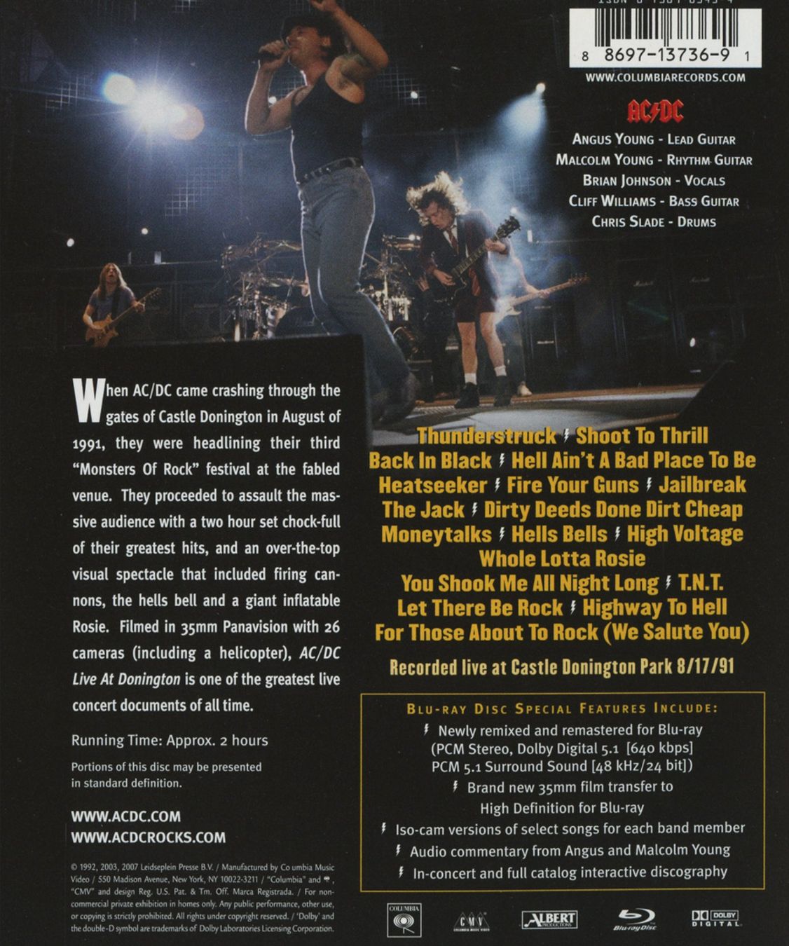 Tutti i DVDs: AC/DC - Live at Donington (Blu ray) – Usato da Brunnen venduto da Barfly5 1