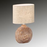 Tischleuchte, Stoffschirm, 39 cm Höhe