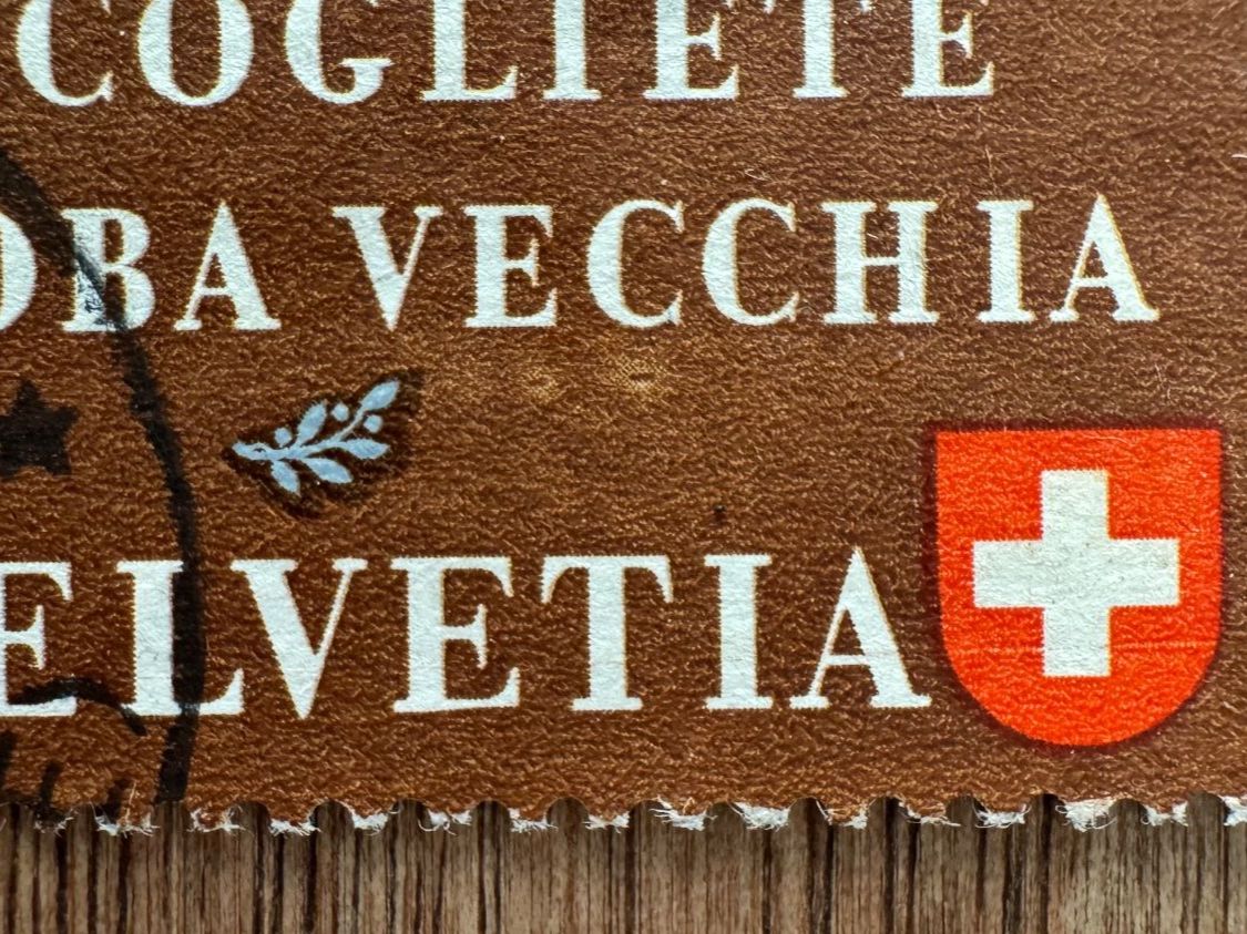 Tutti i francobolli: Nr. 256 zwei Flecken unter "EC" von "VECCHIA", Plattenfehler – Usato da Jegenstorf venduto da lemur 1