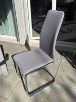 6 chaises grises en tissu en excellent état