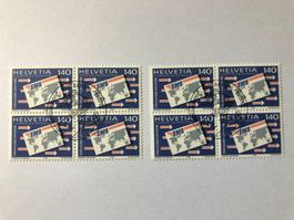 7.3.1989 Bern UPU, 2x 4er Block