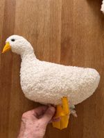 Plü Natur Vintage Gans aus Öko-Materialien mit beweglichem K