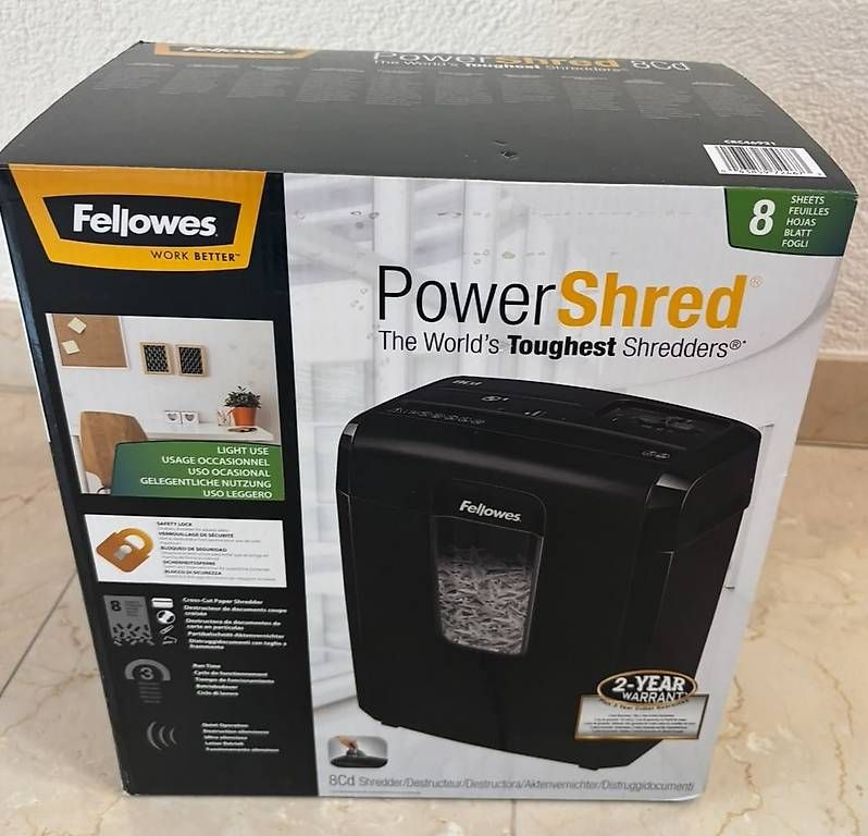 Fellowes Aktenvernichter: Fellowes Powershred 8CD neu original verpackt – Neu und originalverpackt aus holziken von Rodolpho1 1