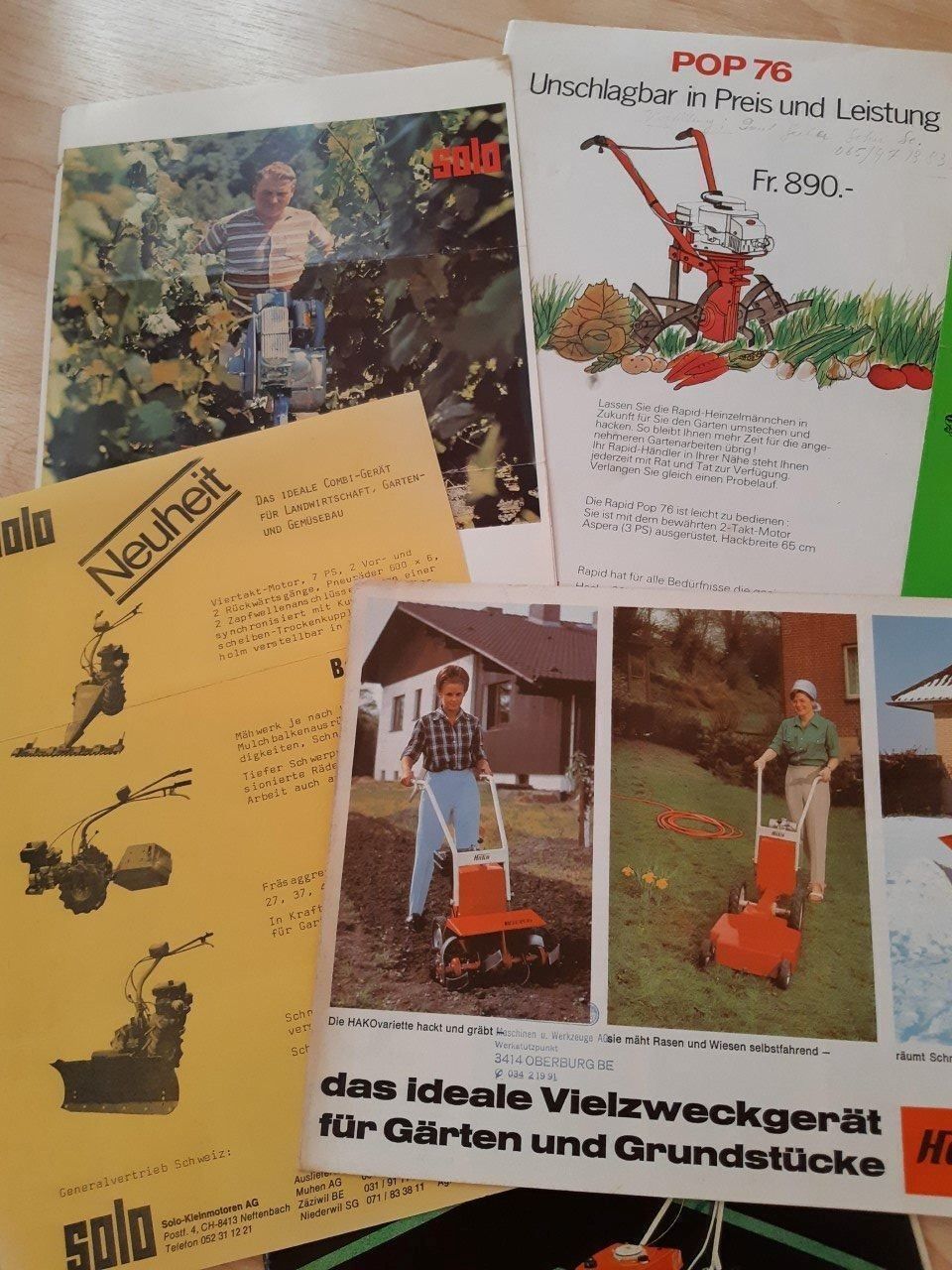 Documenti: Alte Prospekte Toro, Agria, Hako, Solo – Usato da Dürnten venduto da Bachtel84 1