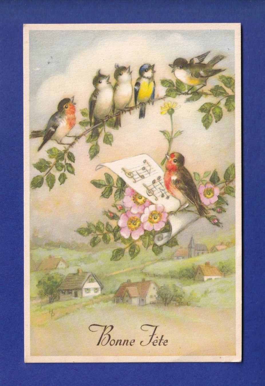 Ansichtskarten: OISEAU - Bonne Fête – Gebraucht aus Pully von nicecards-shop
