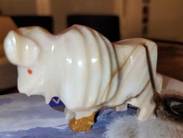 bison handmade, büffel, stoneart, kuh stein, deko für Männer