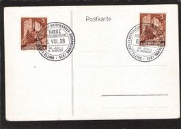 Graf Zeppelin , Vaduz 8.Vlll.38 Liecht. Brief Ausstellung