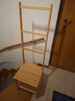 chaise porte-serviette IKEA en bois naturel, bon état