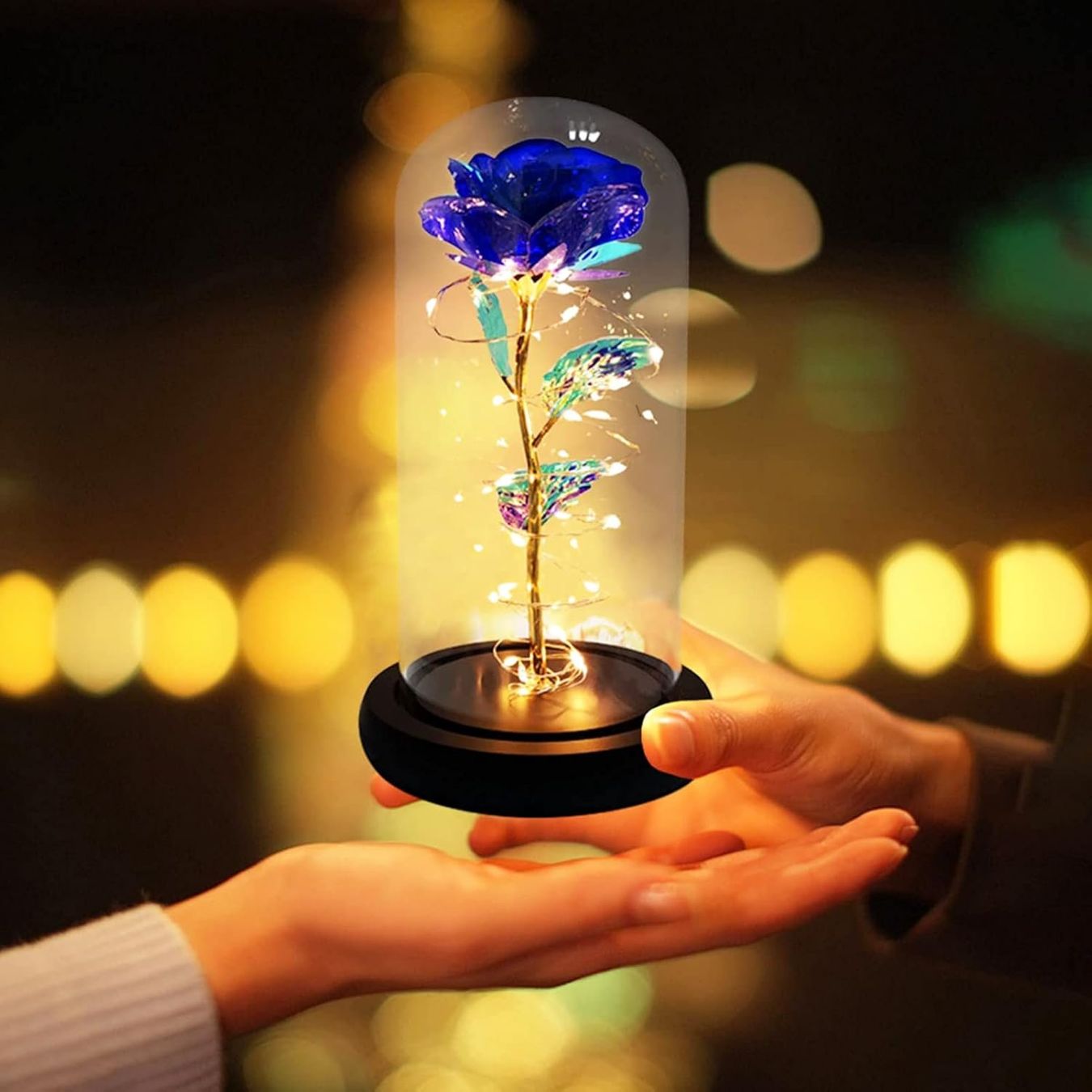 Lichterketten & Leisten: Infinity Rose in Glaskuppel, LED-Lichterkette – Neu und originalverpackt aus Nuglar von SaleRitter 1
