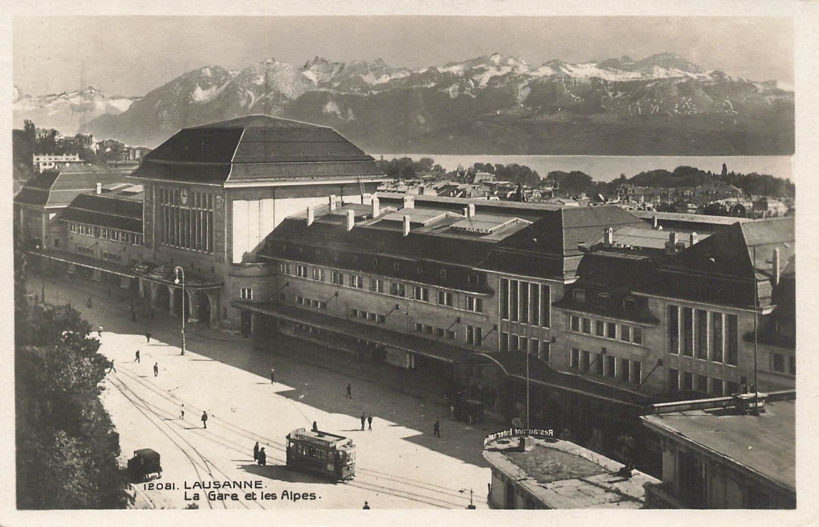Ansichtskarten: Lausanne VD Tram Straßenbahn Bahnhof – Gebraucht aus Biasca von Blenio71