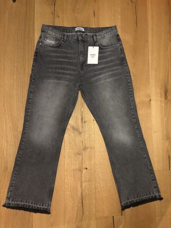 STRWRLD Flared Jeans in Washed Grey