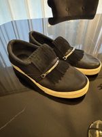 Schuhe: Ralph Lauren, Gr.39, Schwarz, Fransen Details!