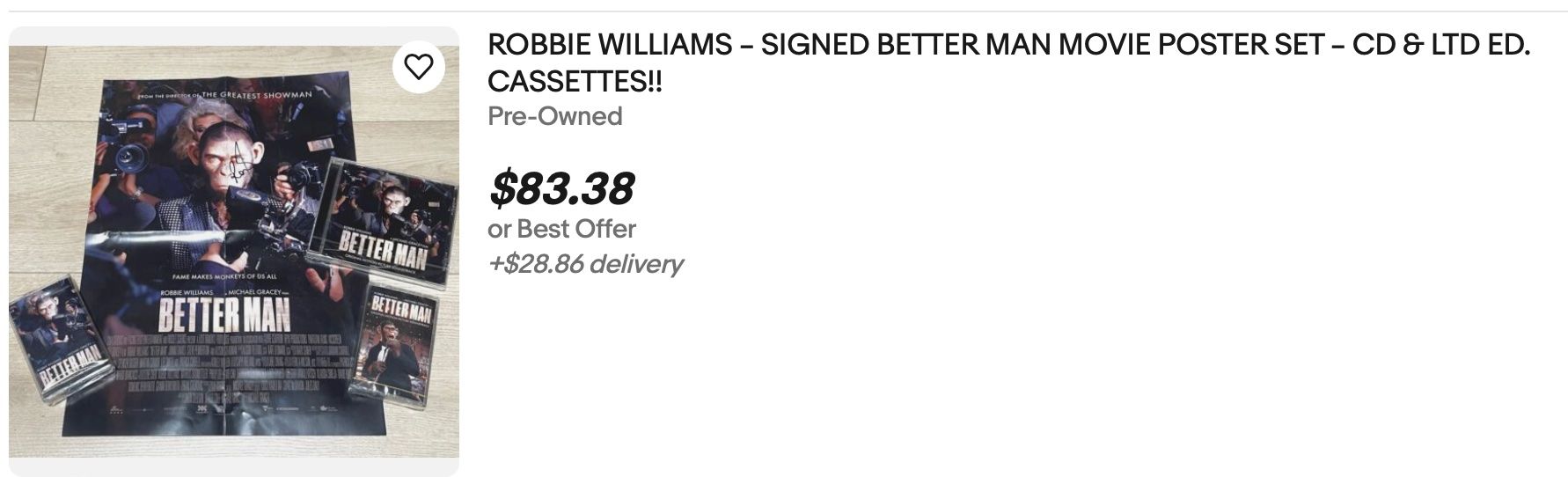Autografi: Robbie Williams ORIGINAL AUTOGRAMM Better Man mit COA! – Nuovo (secondo la descrizione) da Solothurn venduto da StarsInYourHome 4