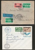 1936/1939 : 2 Briefe mit CH Flugpost