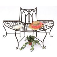 + Gartenbank Metall Halbrund 121071 Bank Sitzbank Baumbank