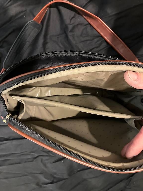 Borse: Samsonite  Umhängetasche dunkelblau mit Lederdetails – Usato da Kriens venduto da Gartenfee03 3