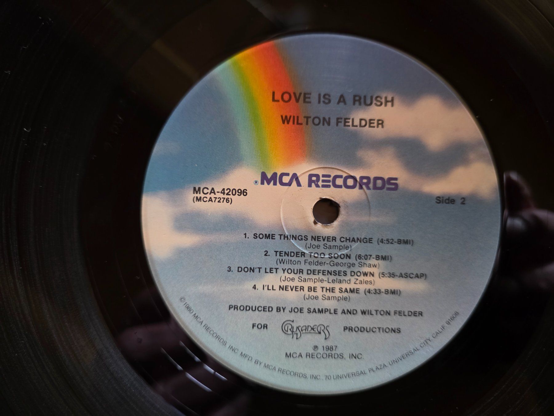 Dischi in vinile: LP: Wilton Felder - Love is a Rush - MCA 42096 – Usato da Walterswil BE venduto da Lonitti 3