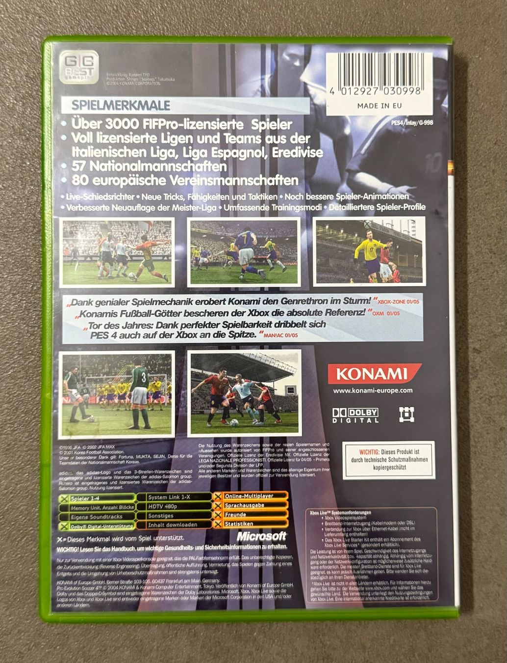 Spiele: XBOX Pro Evolution Soccer 4 - schnelle Lieferung! – Gebraucht aus Birsfelden von Dealgoenner24 3