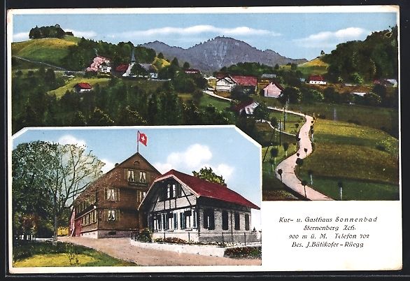 Cartoline postali: Sternenberg /Zch., Gasthaus Sonnenbad, I – Usato da Berlin venduto da bartko-reher