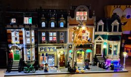Lego PET SHOP 10218 + BOOKSHOP 10270 + LUMIERES