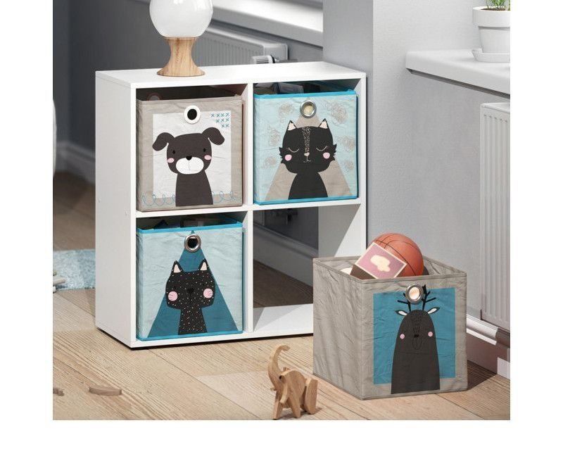 Scaffali: Faltbox - Elch Katze - 30x30x30cm - Kinderregal - Box – Usato da Wallenwil venduto da toesstal-vertrieb 3