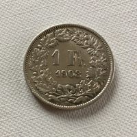 1903 1 Franken Silber