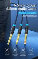 Professionelles Audio Y-Kabel 6.5 mm auf Dual 6.5 mm | 3 m |