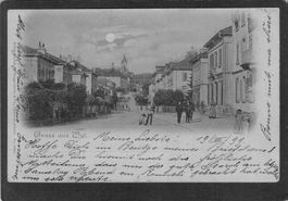 #Gruss aus Wyl SG , Mondschein , belebt , gel. 1899