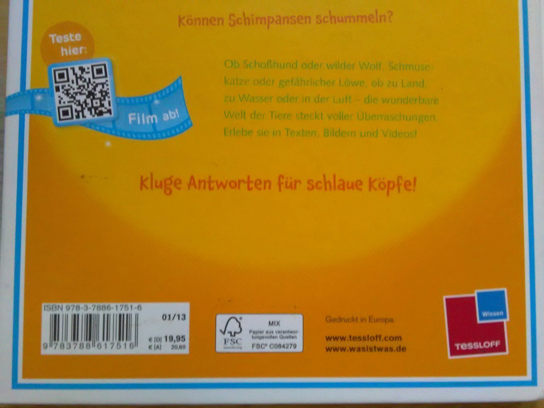 Libri: Was ist Was - Wunderbare Welt der Tiere – Usato da St.Galllen venduto da elkaphone 8