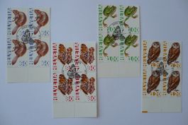 1995 Bedrohte Tierarten SBK 876 - 879 4er-Blocks ET