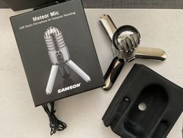 Mikrofon Samson Meteor Mic USB silber neuwertig