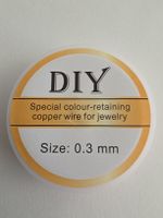 Kupferdraht, Schmuckdraht, Perlendraht, Rosegold 0,3mm. 15m