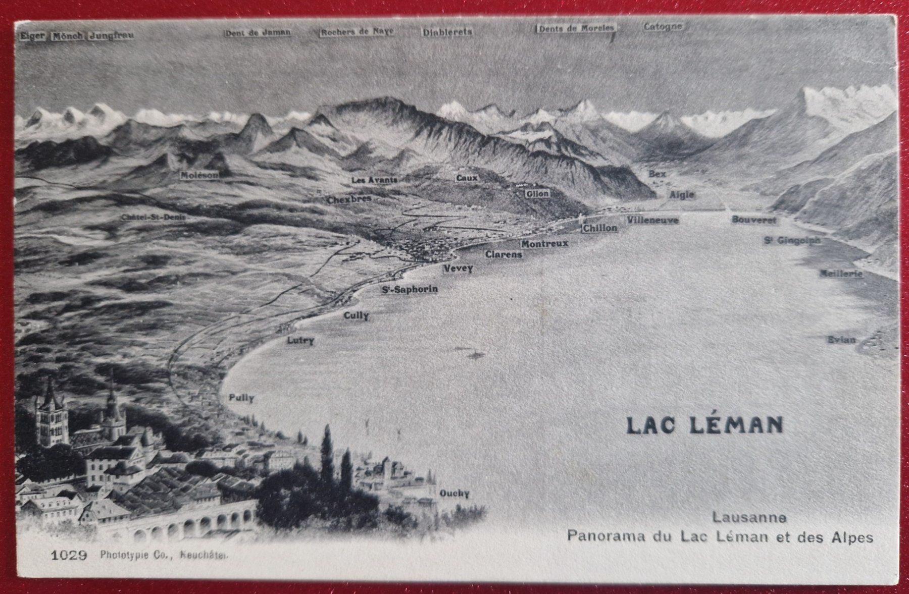 Cartoline postali: Rar; Panorama Lac Léman Lausanne – Nuovo (secondo la descrizione) da Melchnau venduto da Fishel