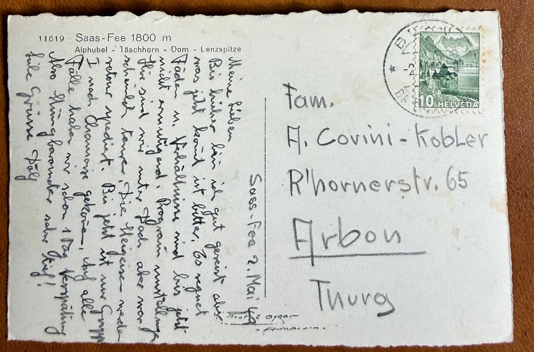 Cartes postales: Saas- Fée - Panorama 1940 – D'occasion à Lutry par Ediego 1
