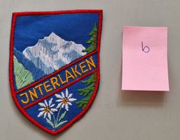 33b/ Jnterlaken BE Badge Wappen Aufnäher St.Gallen Stickerei