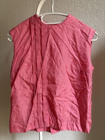 Blouse/chemisier sans manches vintage rose, t.34/36