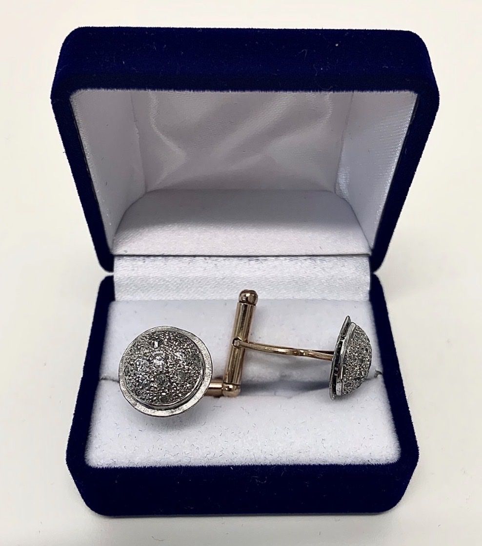 Manschettenknöpfe: Manschettenknöpfe aus Gold, Palladium und diamanten – Gebraucht aus Zug von c.sicardi 1