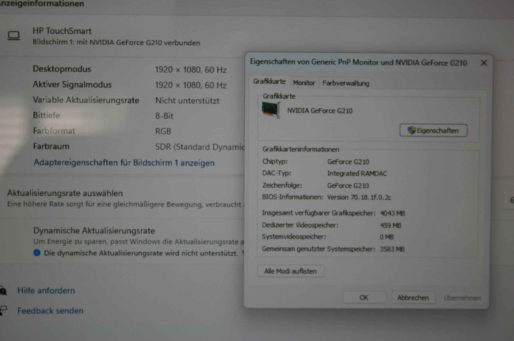 Hewlett Packard PC: HP Touchsmart 600 AIO All In One mit SSD und Windows 11 – Usato da Stettlen venduto da Bigjm 8